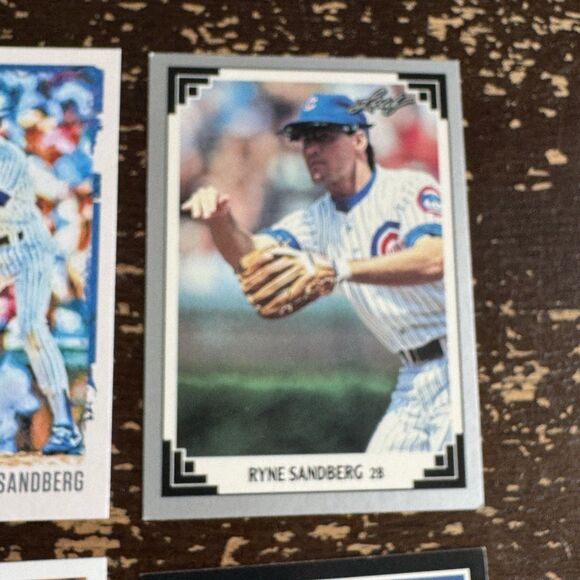 Ryne Sandberg 12 Card Lot With Topps Baseball Leaf Panini Post Score Upper Deck - Picture 5 of 13
